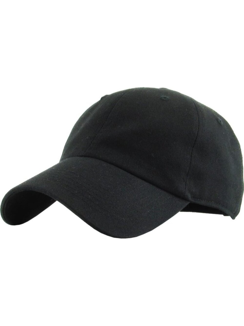 〽️Unisex Black Adjustable Low Crown Baseball Cap Classic Cotton Plain Dad Hat